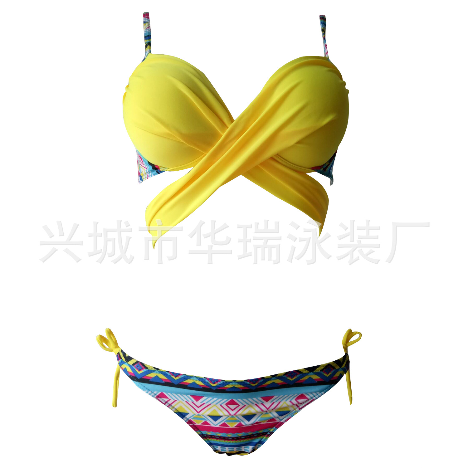 F4690-2 Fashion Sweet Mint Cross Bikini Set Bangdage Beach Swimwear Bathing Suit
